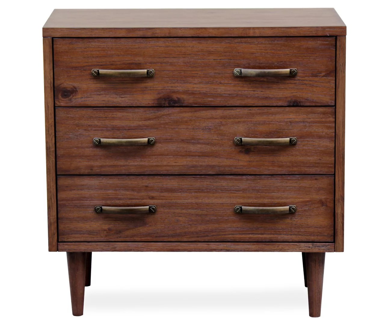 Brown MidCentury 3Drawer Storage Chest Big Lots