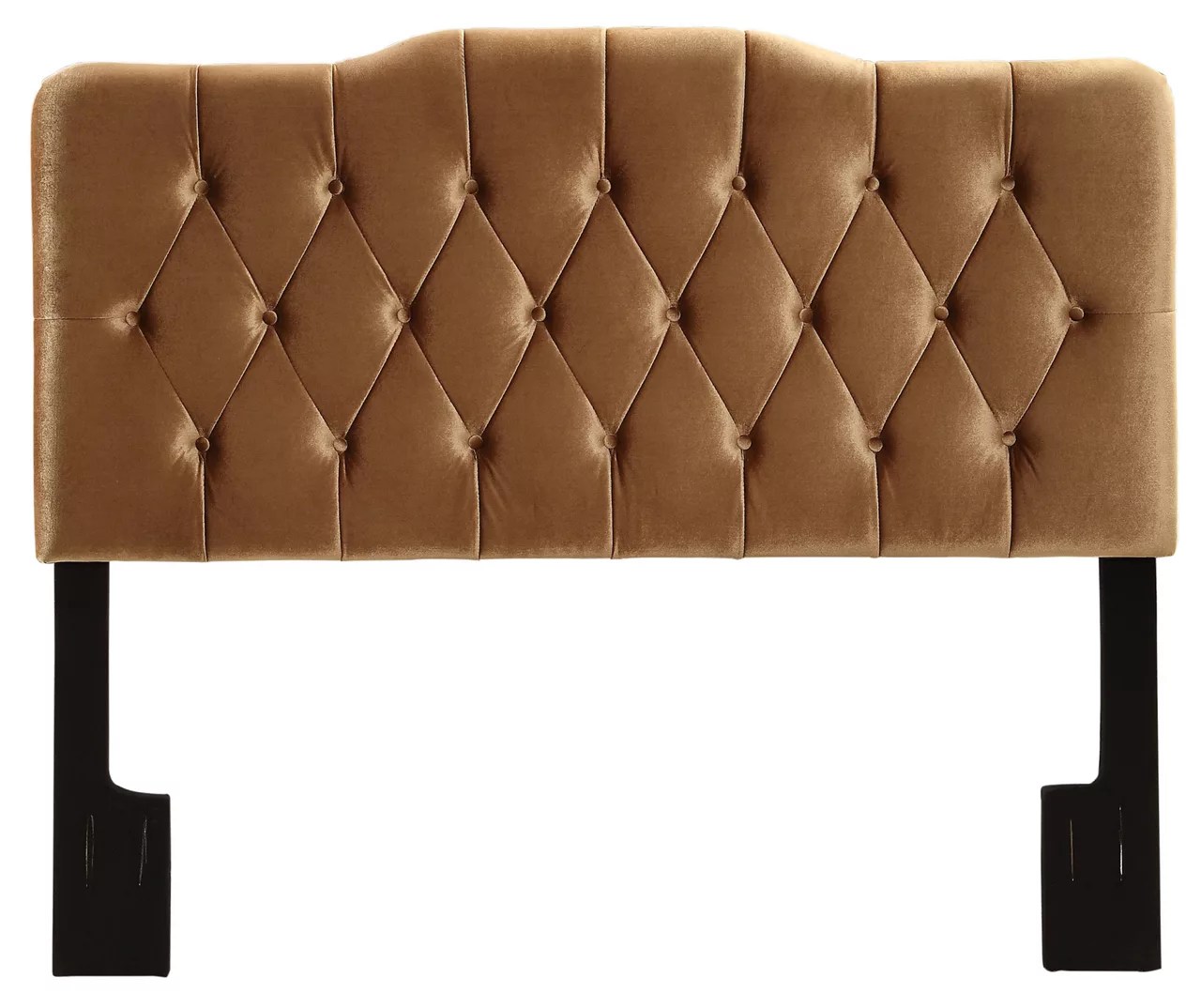 Upholstered Soft Shape Velvet Bronze Headboards Big Lots