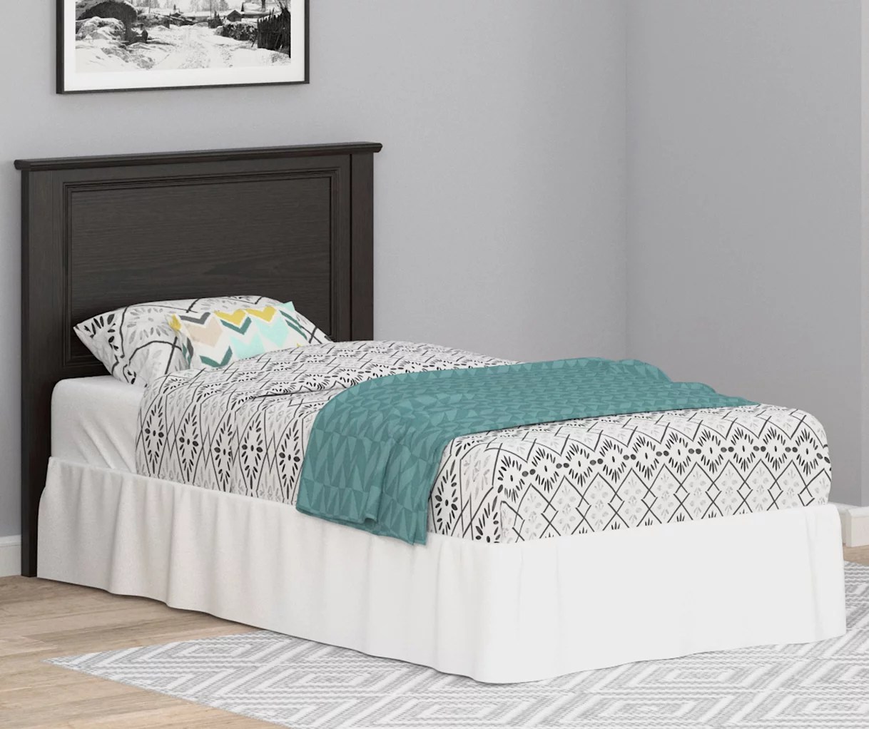 Espresso Andover Oak Twin Headboard Big Lots