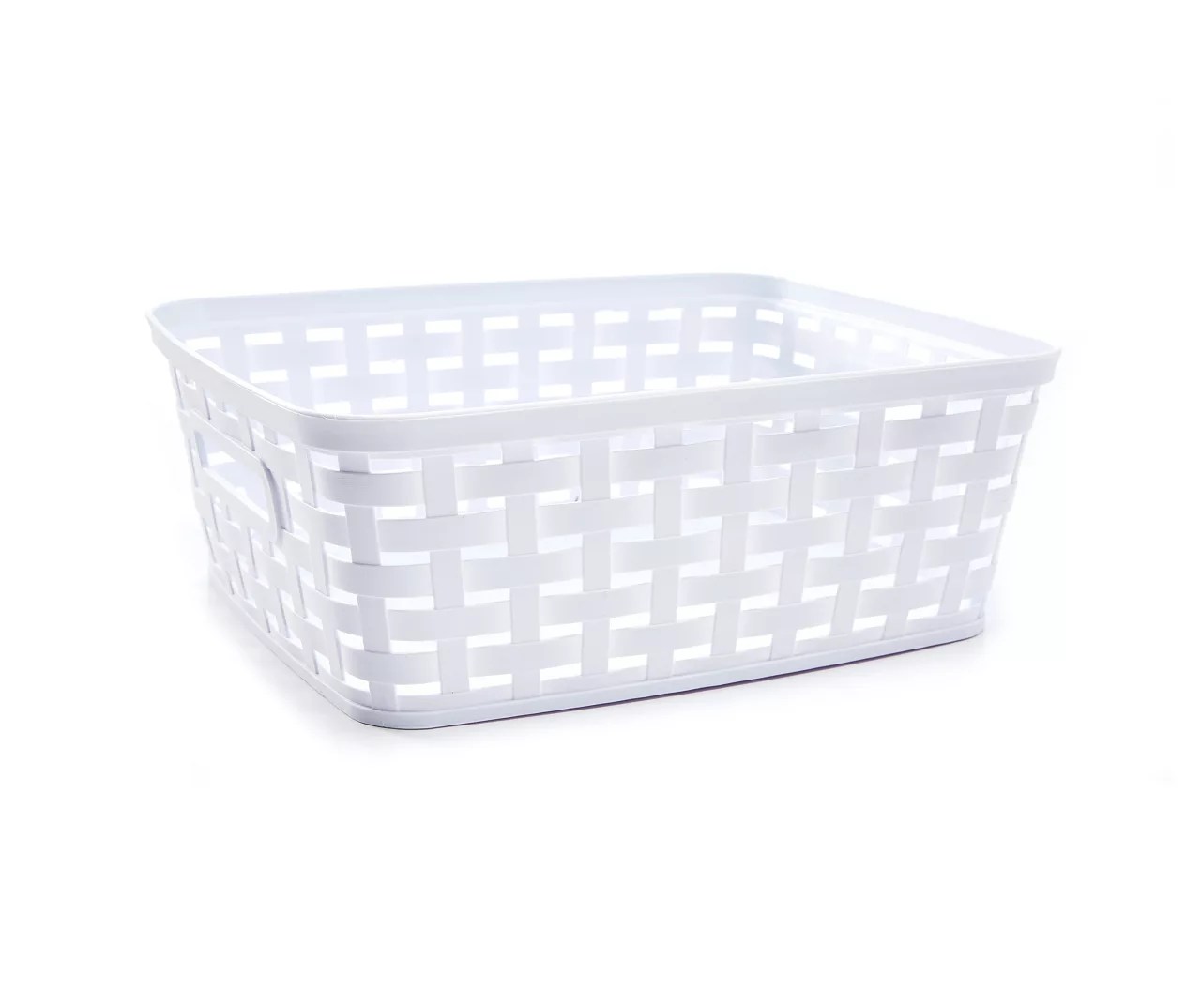Bright White Wicker Baskets Big Lots
