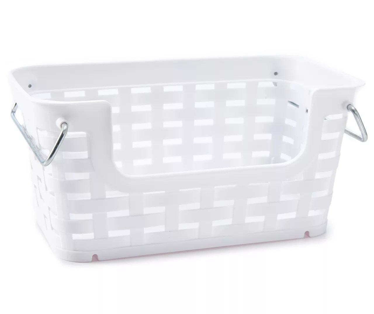 Bright White Wicker Baskets Big Lots