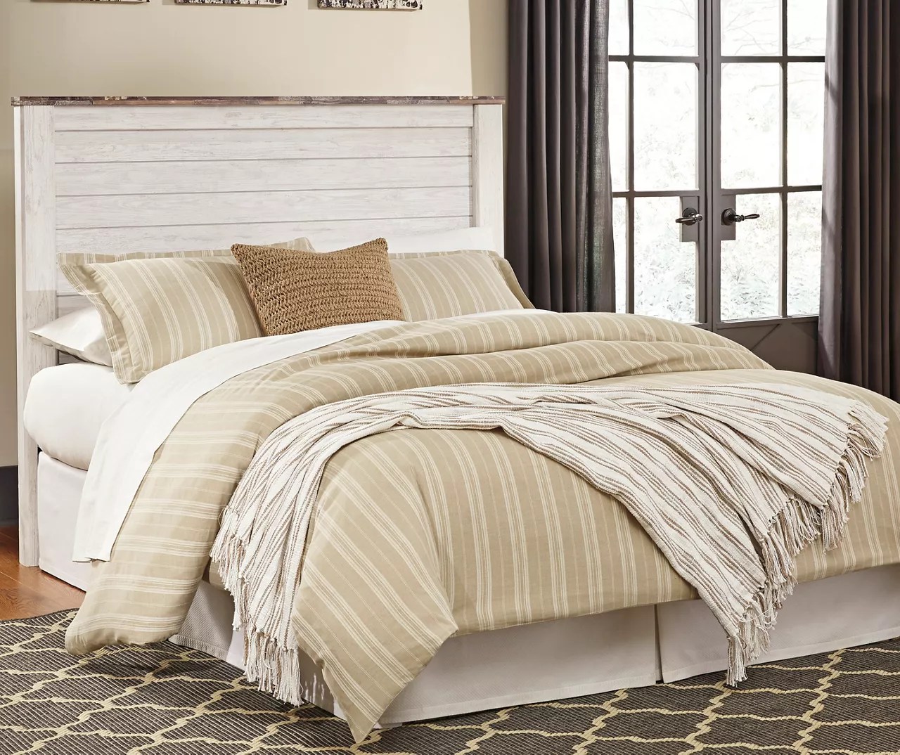 Signature Design By Ashley Willowton White Panel Full/Queen Headboard