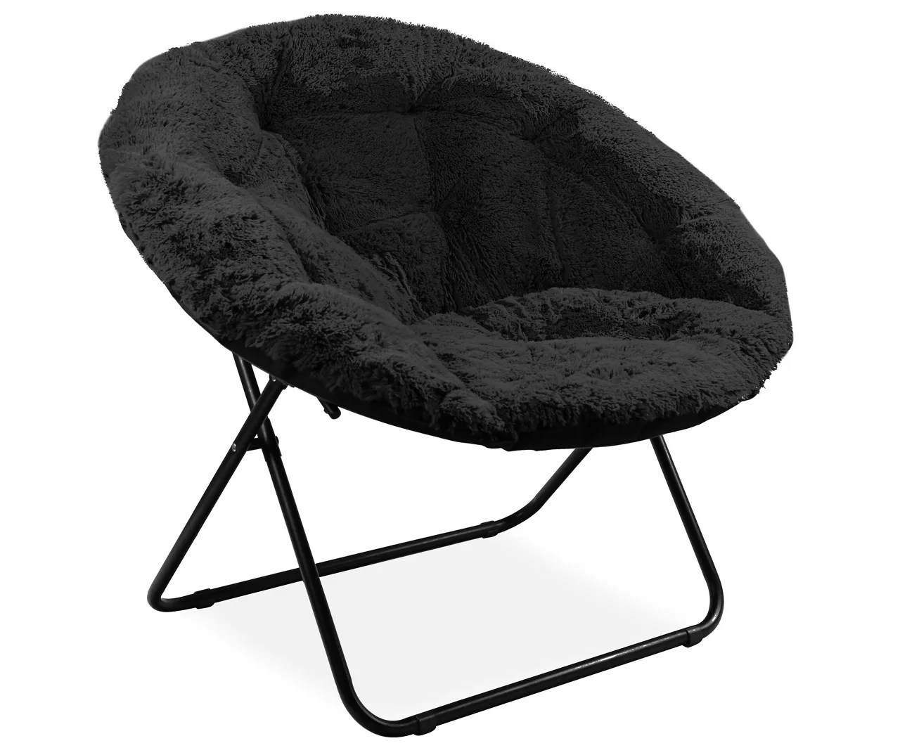 Just Home Black Round Saucer Chair Big Lots