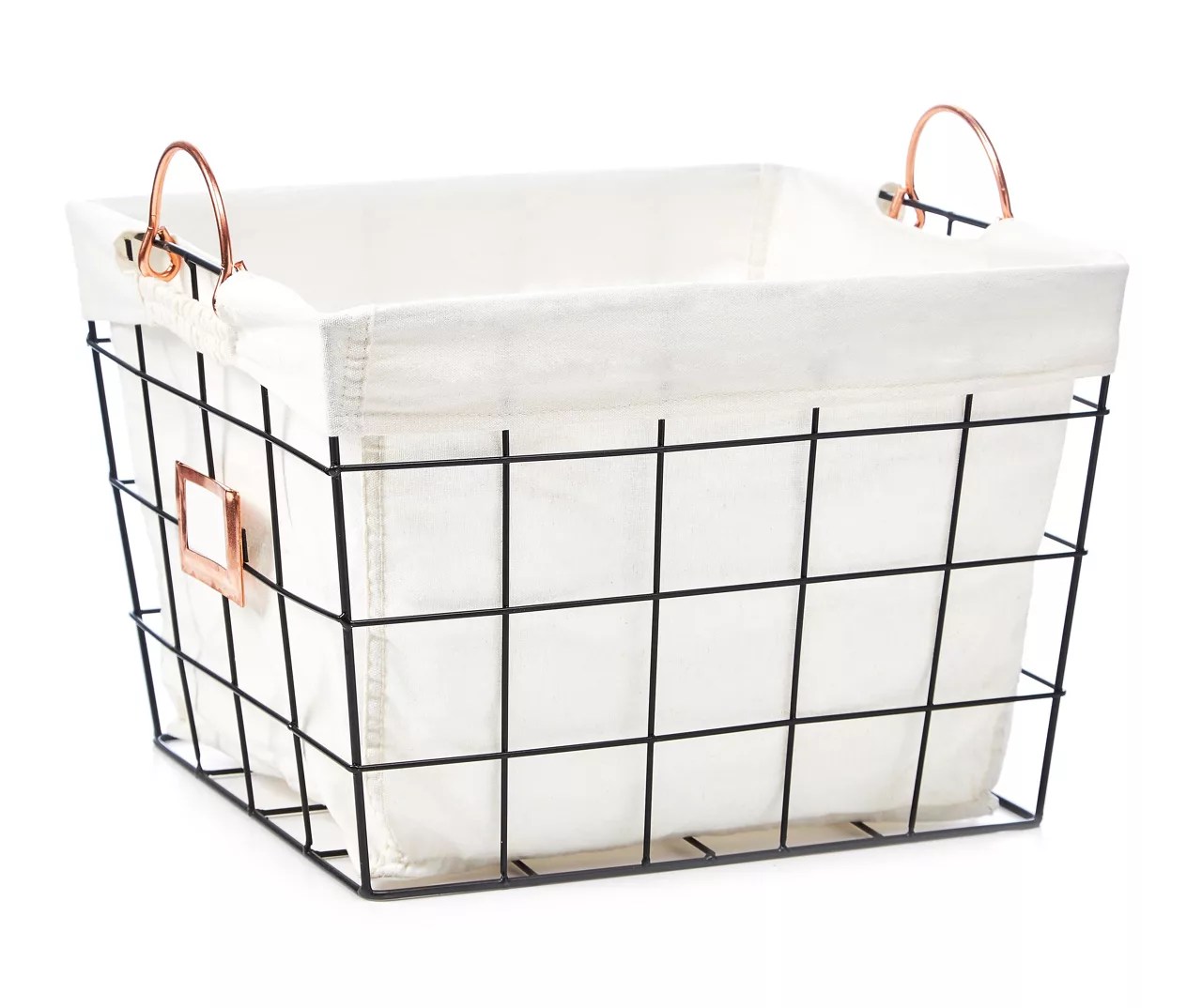 Grid Wire Shallow Storage Bins with Fabric Liner Big Lots