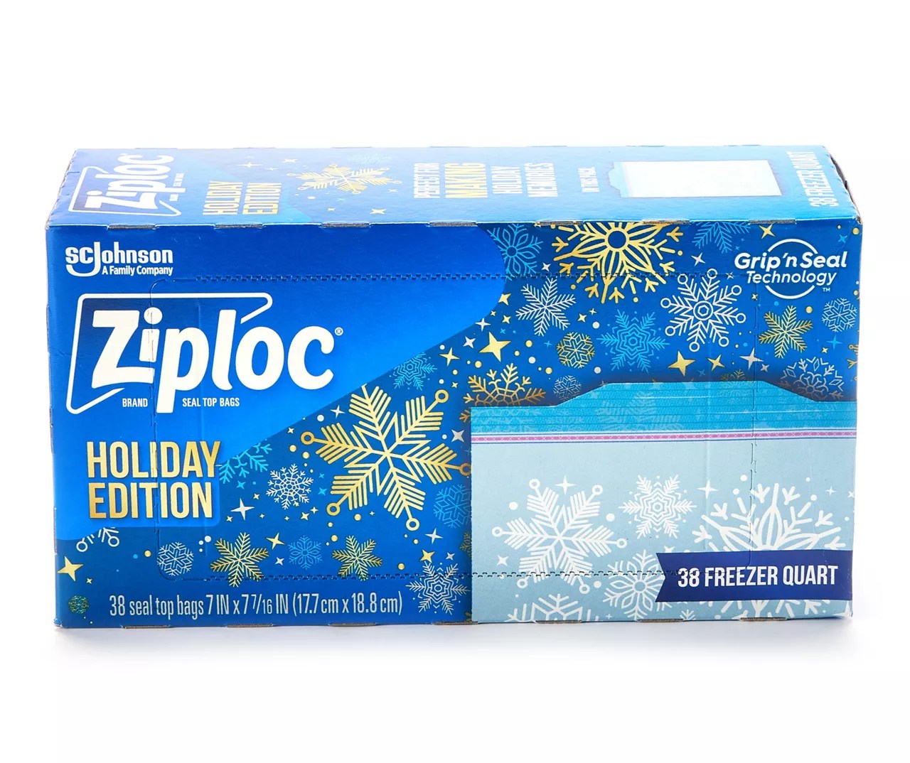 Ziploc Holiday Freezer Bags, Quart, 38Count Big Lots