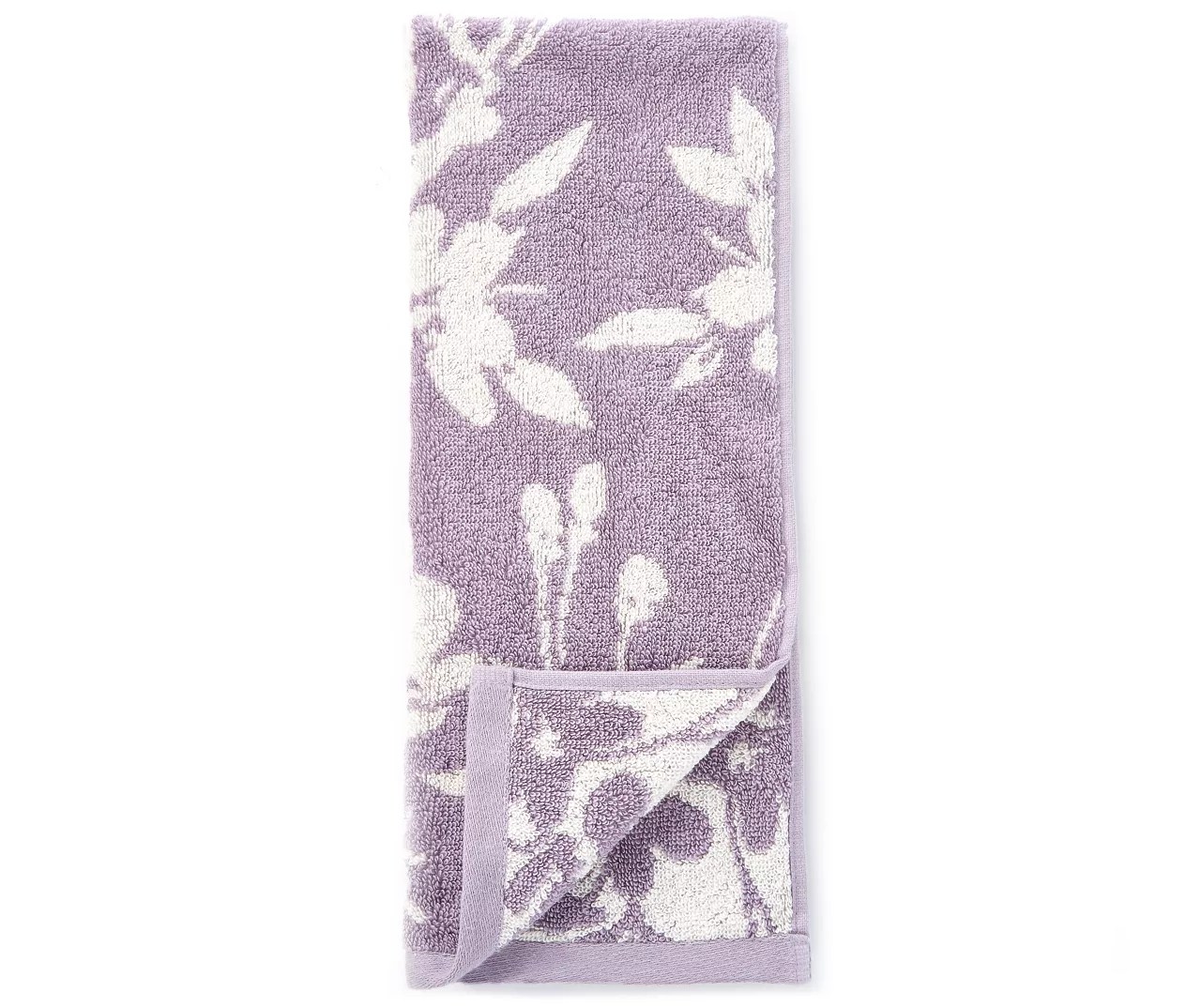 Aprima Aprima Lavender Flowers Double Jacquard Towels Big Lots