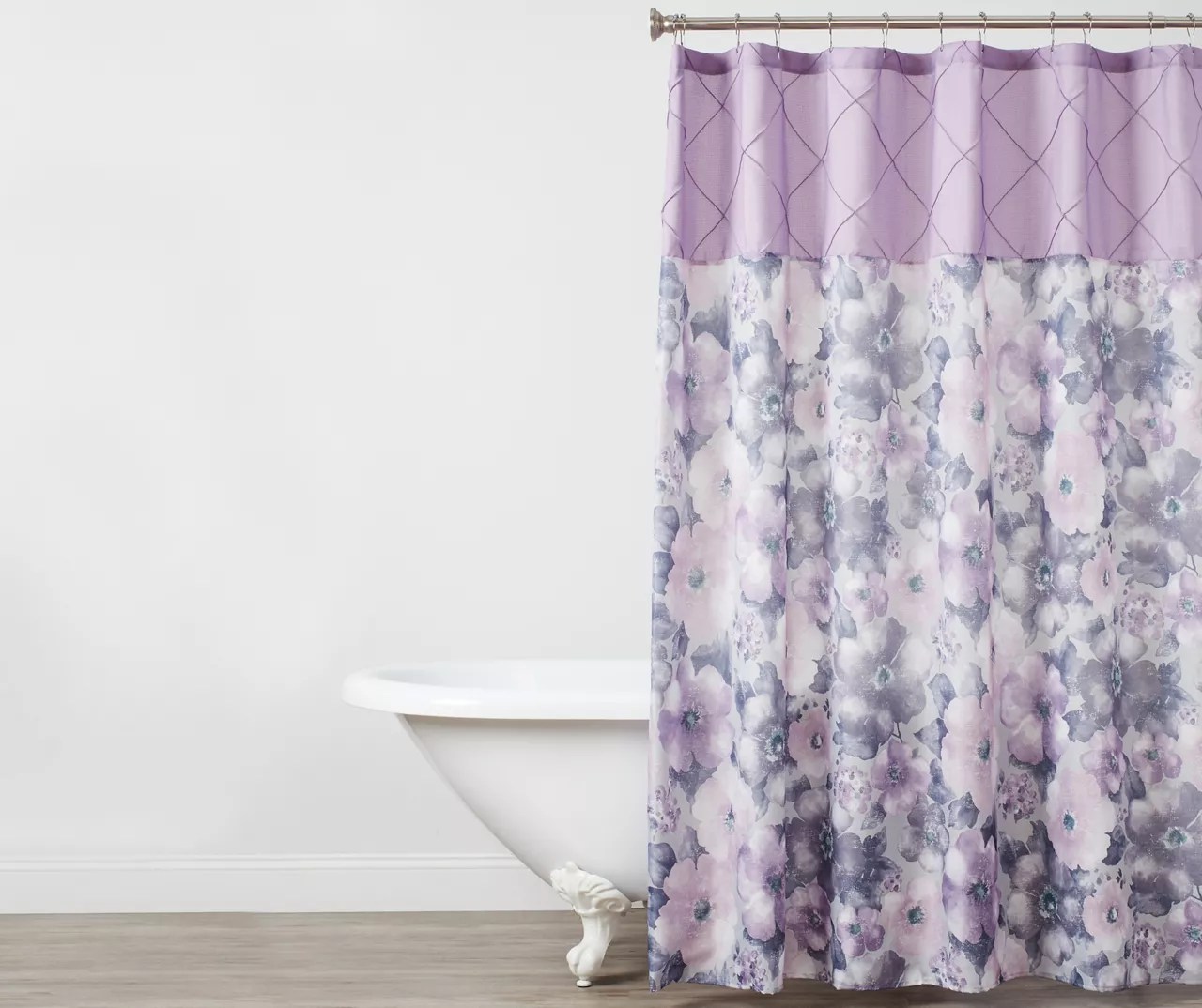 Aprima Lavender Floral Shower Curtain Big Lots