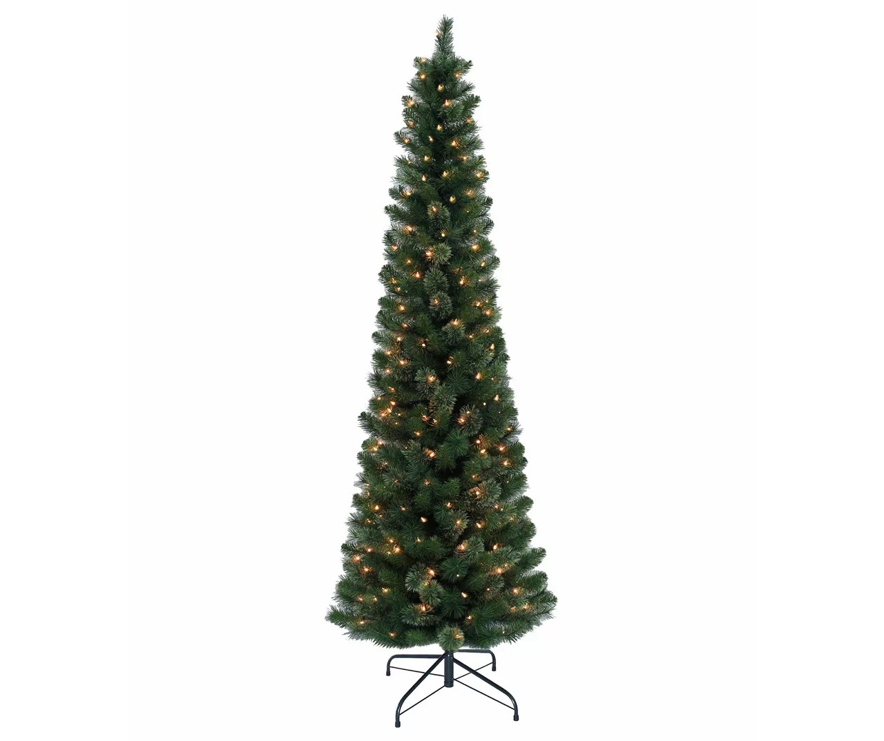 Winter Wonder Lane 7.5' Telluride Cashmere Pencil PreLit Artificial Christmas Tree with Clear