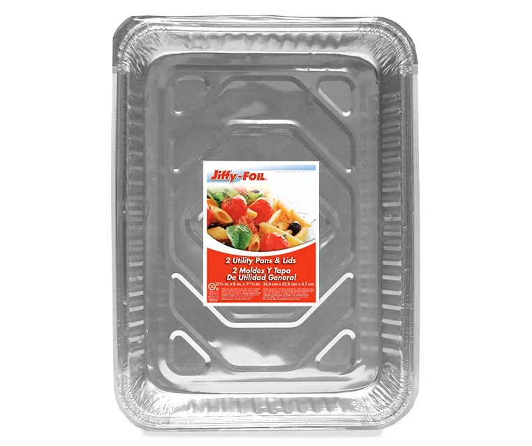 Jiffy Foil Utility Pans with Lids, 2Pack Big Lots