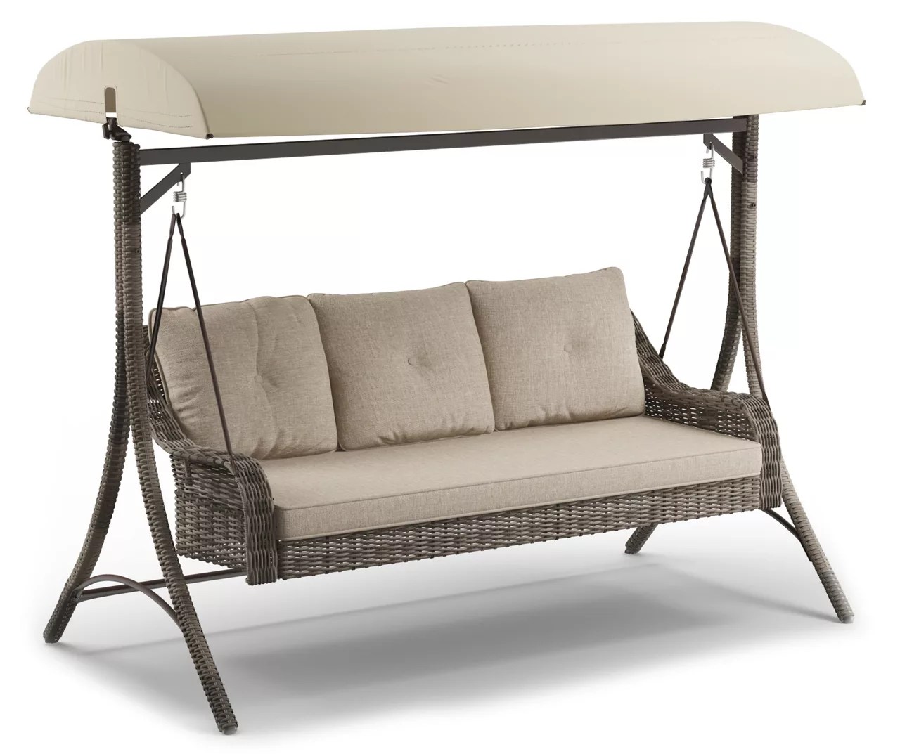 Wilson & Fisher Lakewood All Weather Wicker 3Person Swing with Canopy Big Lots