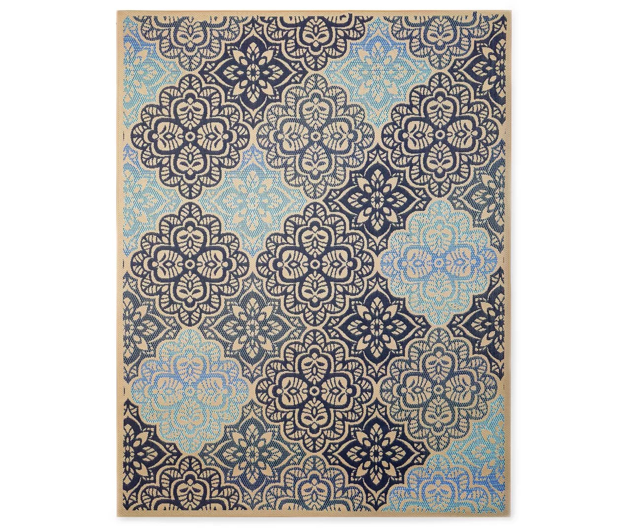 Wilson & Fisher Wilson & Fisher Augusta Blue Medallions Indoor/Outdoor