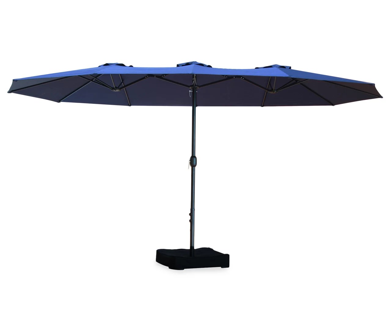 Real Living 15' Triple Vent Market Patio Umbrella with Base Big Lots