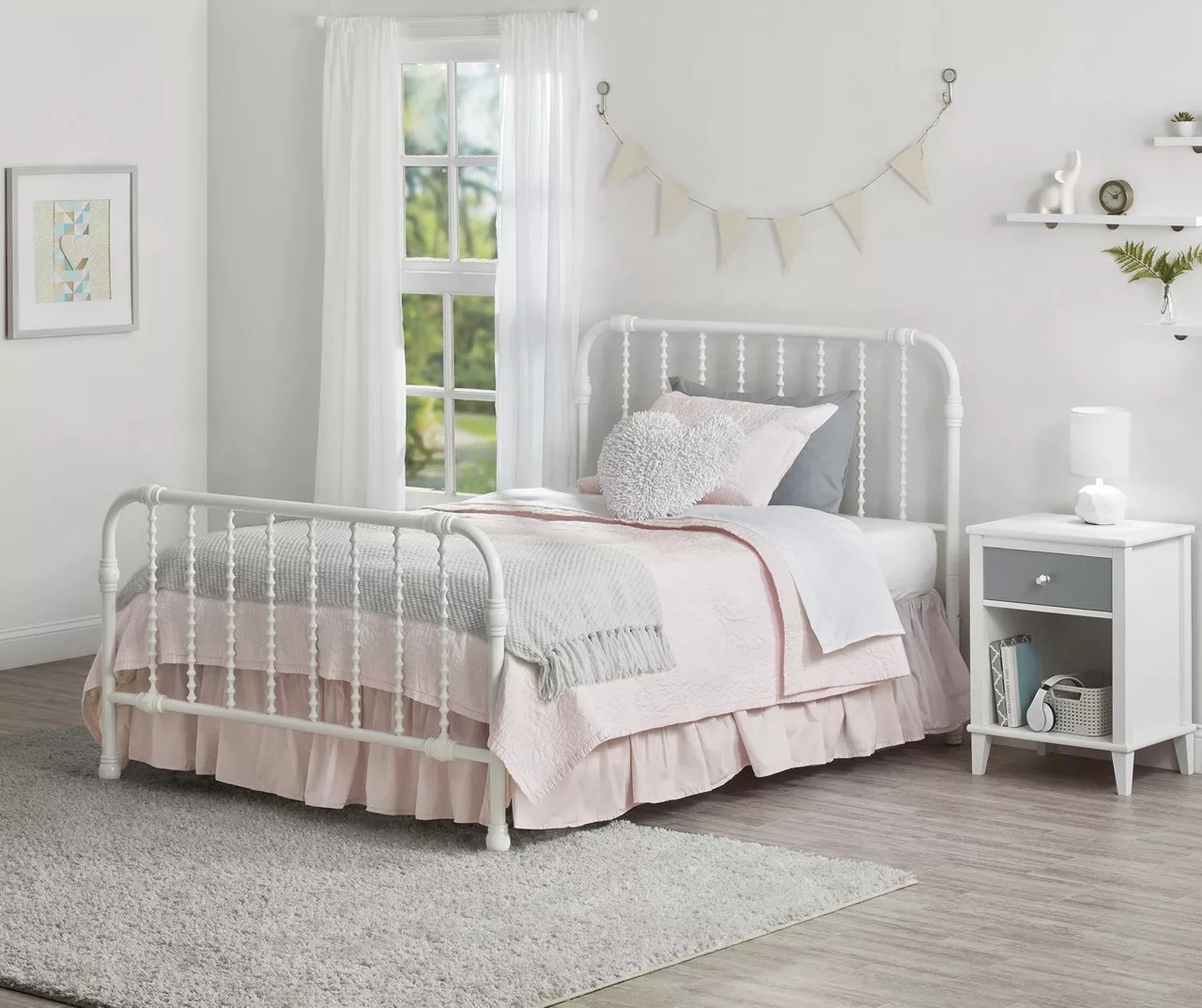 Little Seeds Monarch Hill Wren White Full Metal Bed Big Lots