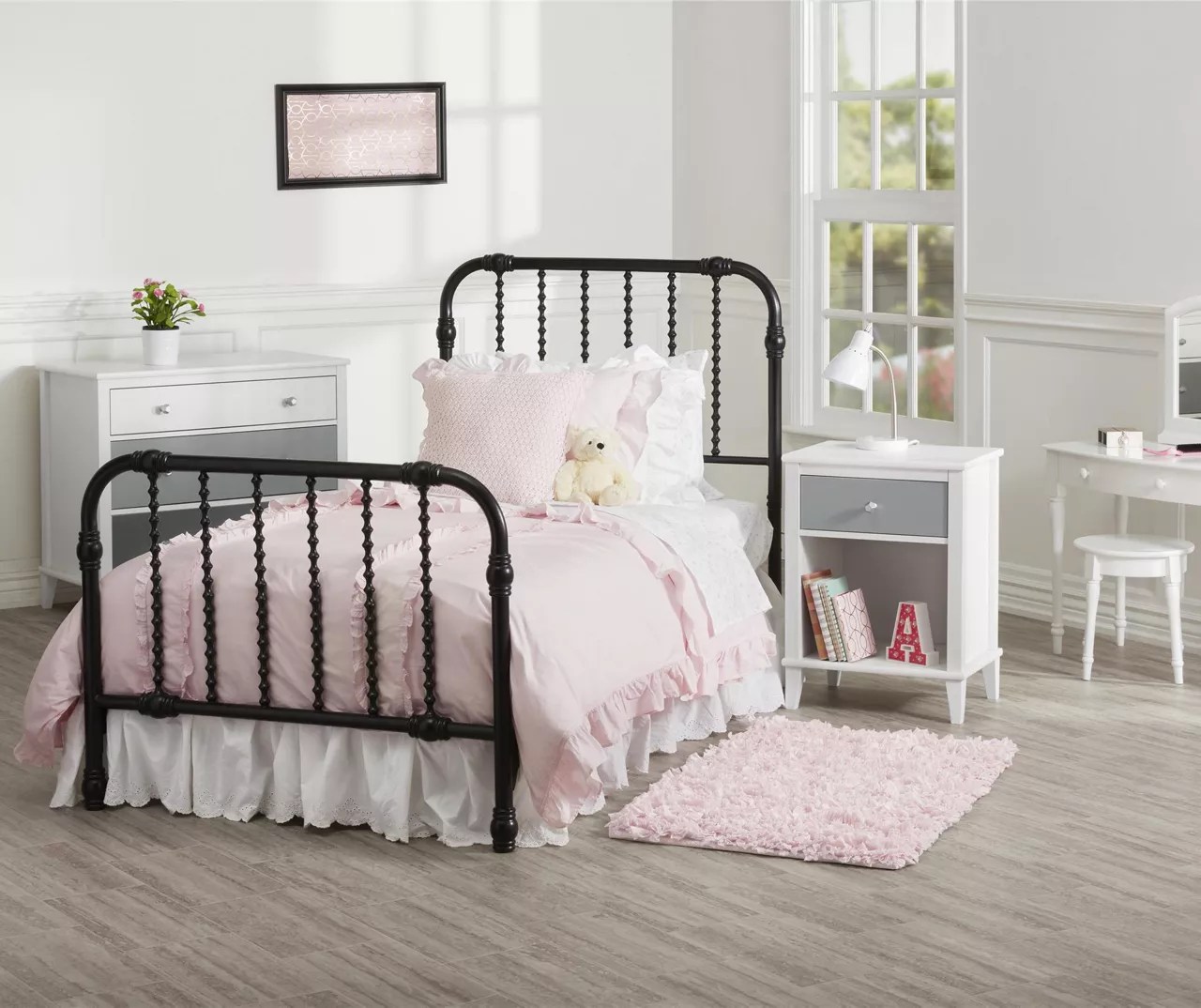 Little Seeds Monarch Hill Wren Black Twin Metal Bed Big Lots