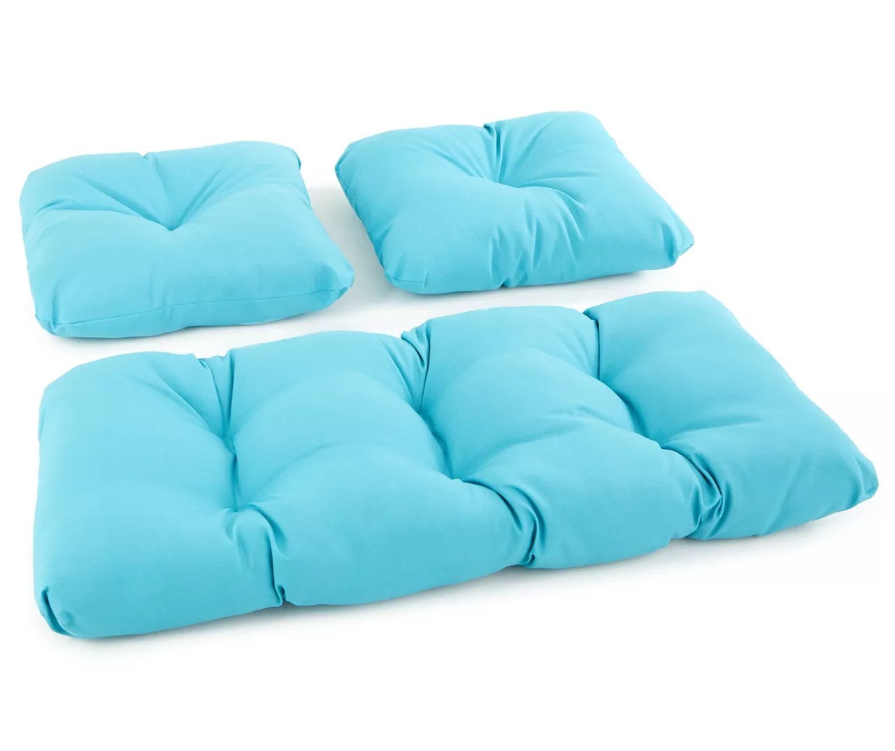 Maui Blue Wicker Settee Bench & Chair Cushions, 3Piece Set Big Lots