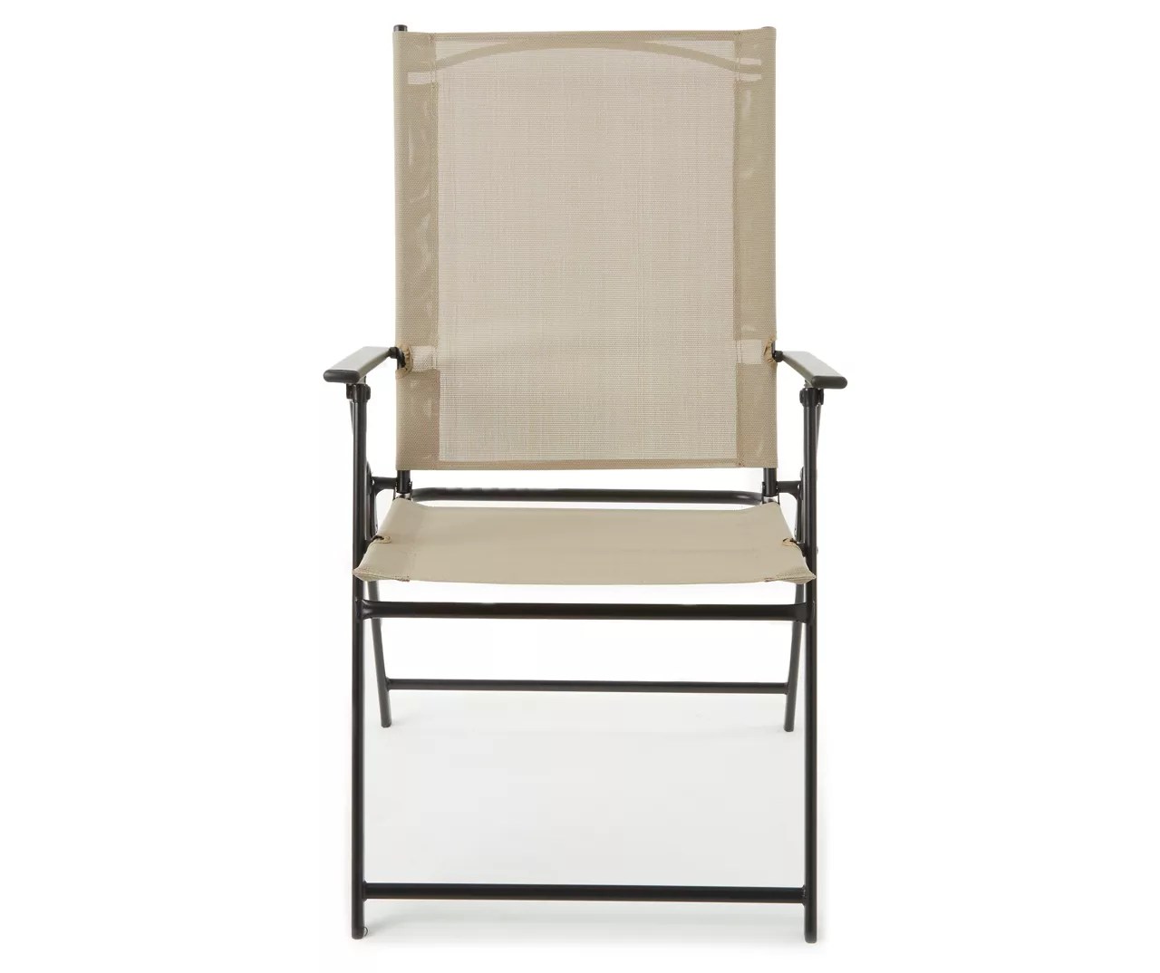 Wilson & Fisher Taupe Sling Fabric Outdoor Folding Chair Big Lots