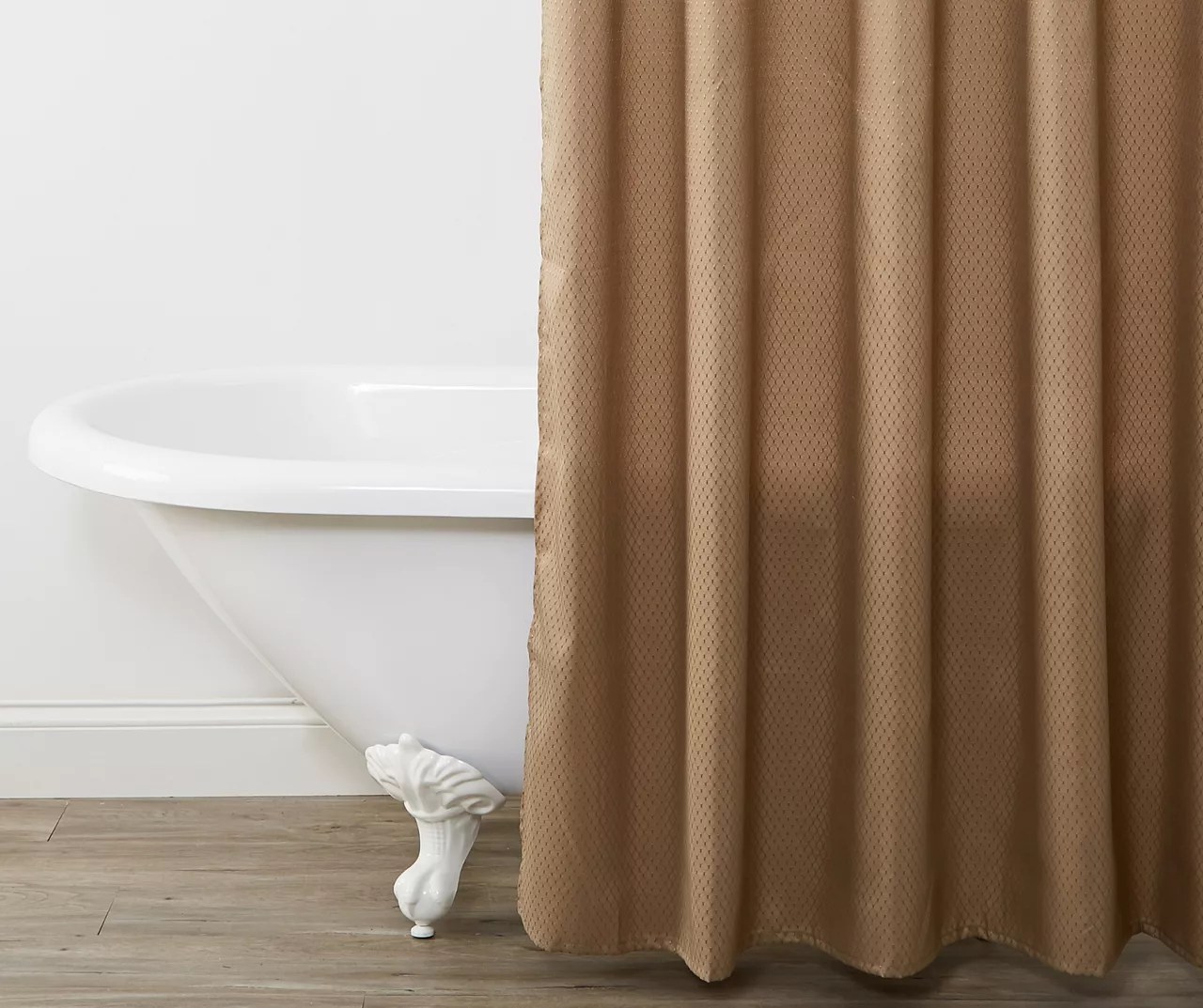 Aprima Crockery Tan Trellis Fabric Shower Curtain Big Lots