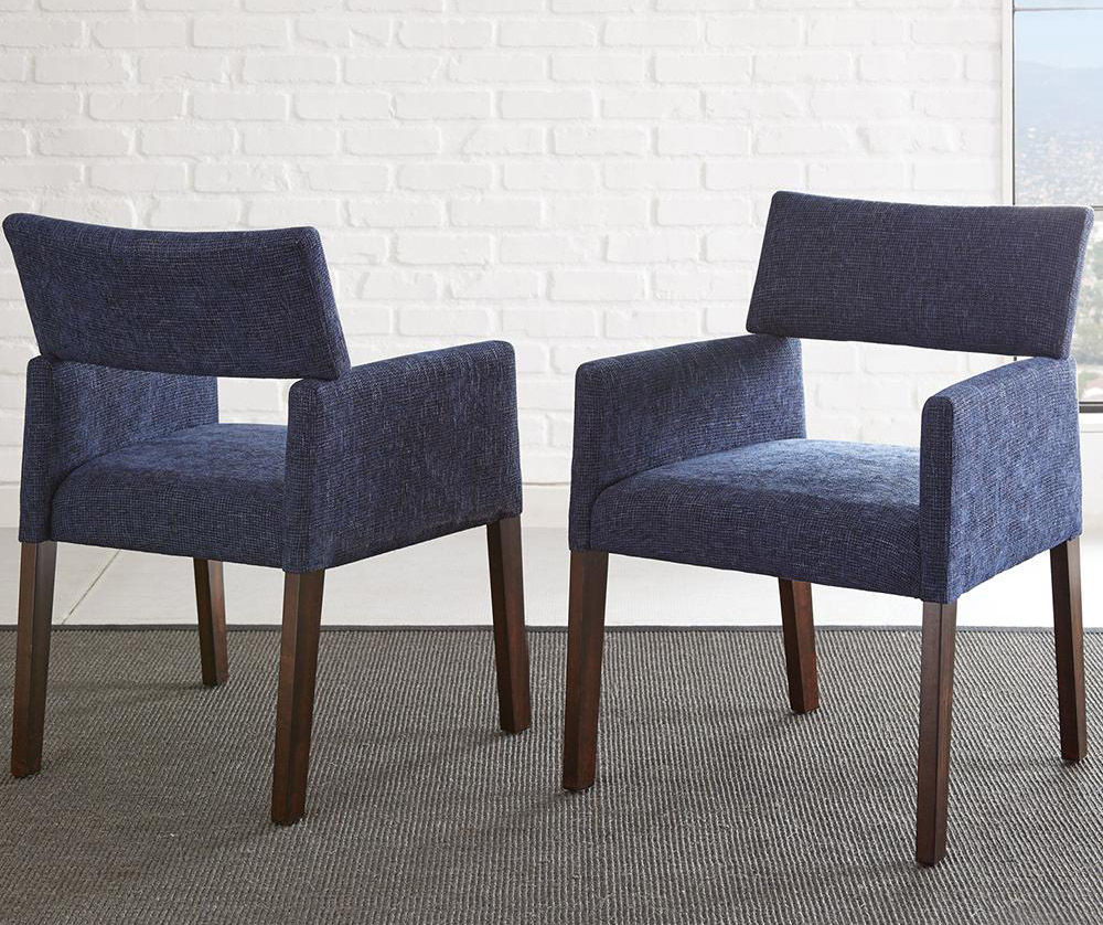 Amalie Navy Blue Upholstered Dining Chairs, 2Pack Big Lots