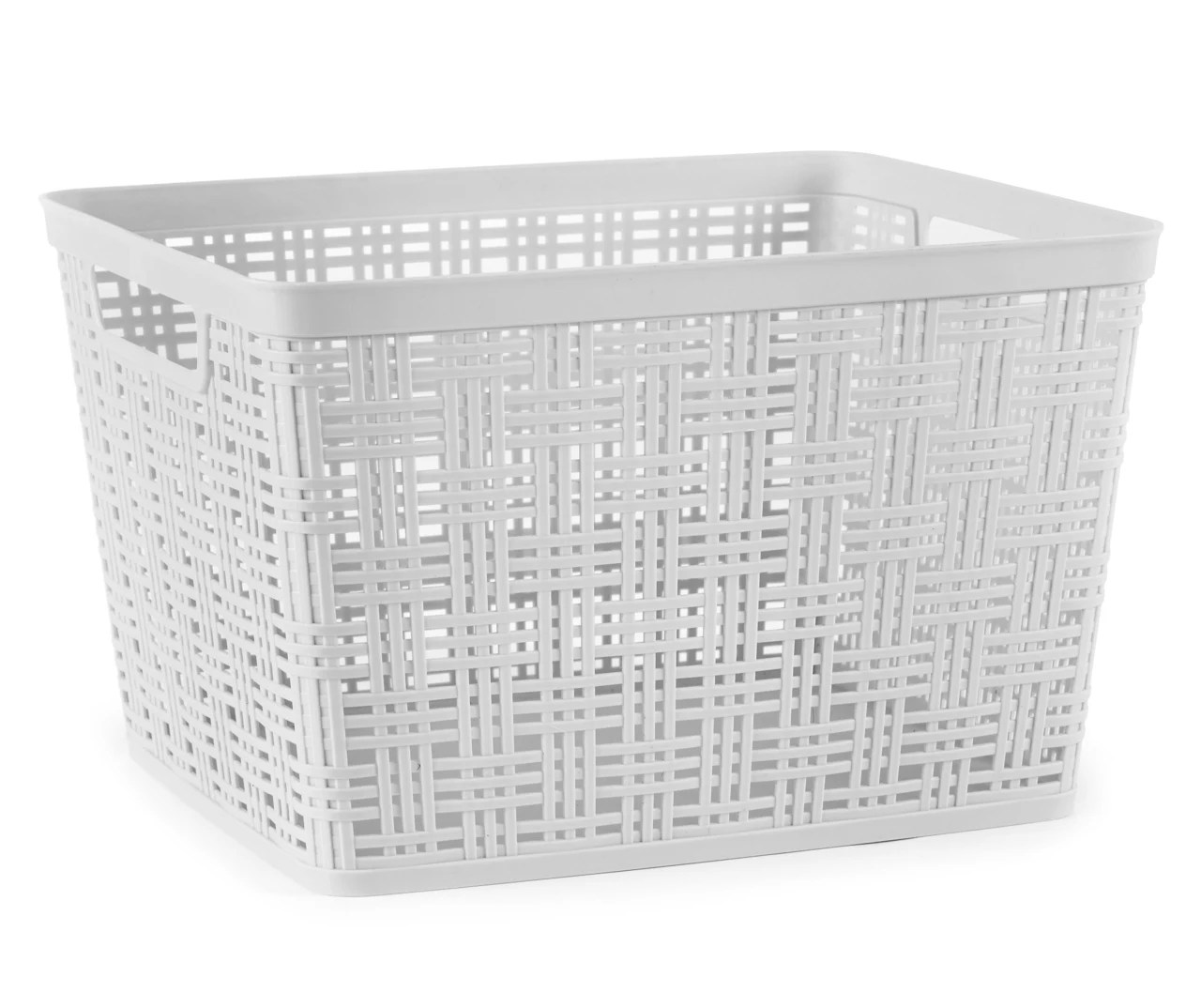 Large Wicker Basket, Cement Gray Big Lots