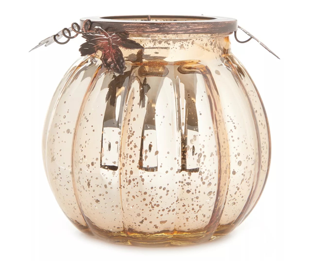 Gold Pumpkin Mercury Glass Tealight Candle Holder Big Lots