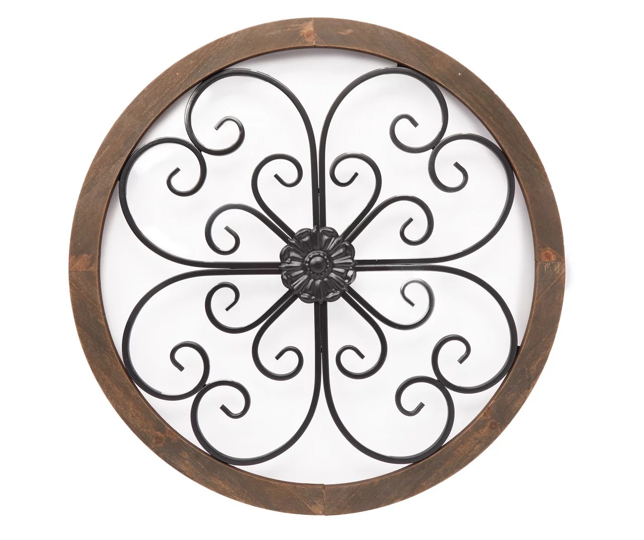 Scrollwork Wood & Metal Round Wall Decor Big Lots
