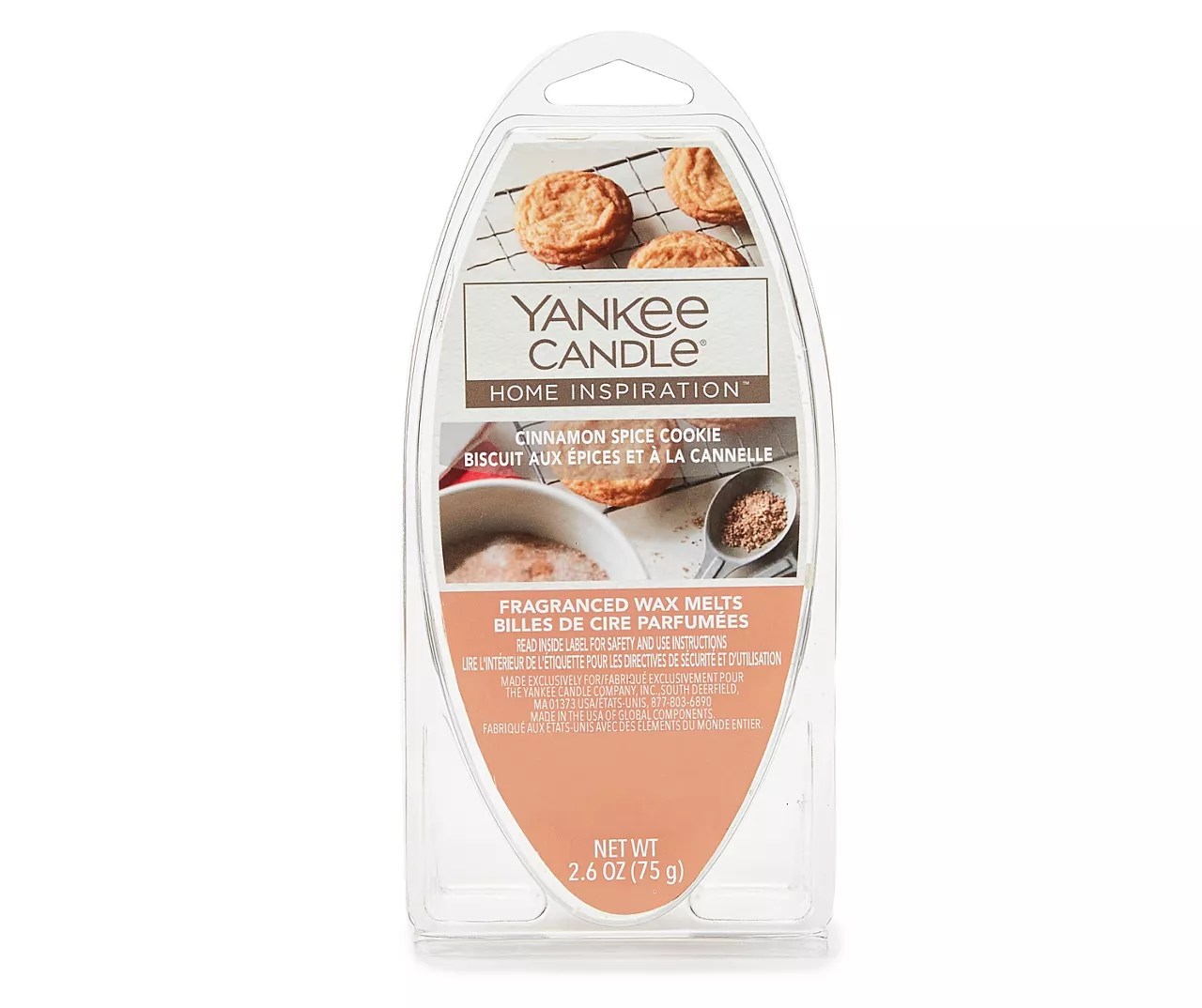 Yankee Candle Cinnamon Spice Cookie Fragranced Wax Cubes, 2.6 Oz. Big