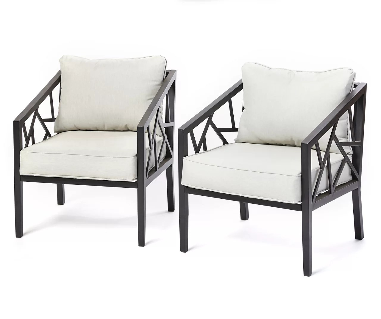 Real Living Verrado Black Cushioned Club Patio Chairs, 2Pack Big Lots