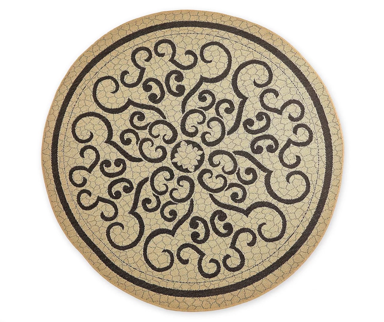 Real Living Real Living Black Medallion Oakmont Patio Rug Big Lots