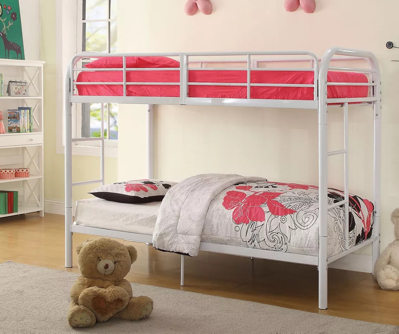 Acme Thomas White Metal Twin Bunk Bed Big Lots
