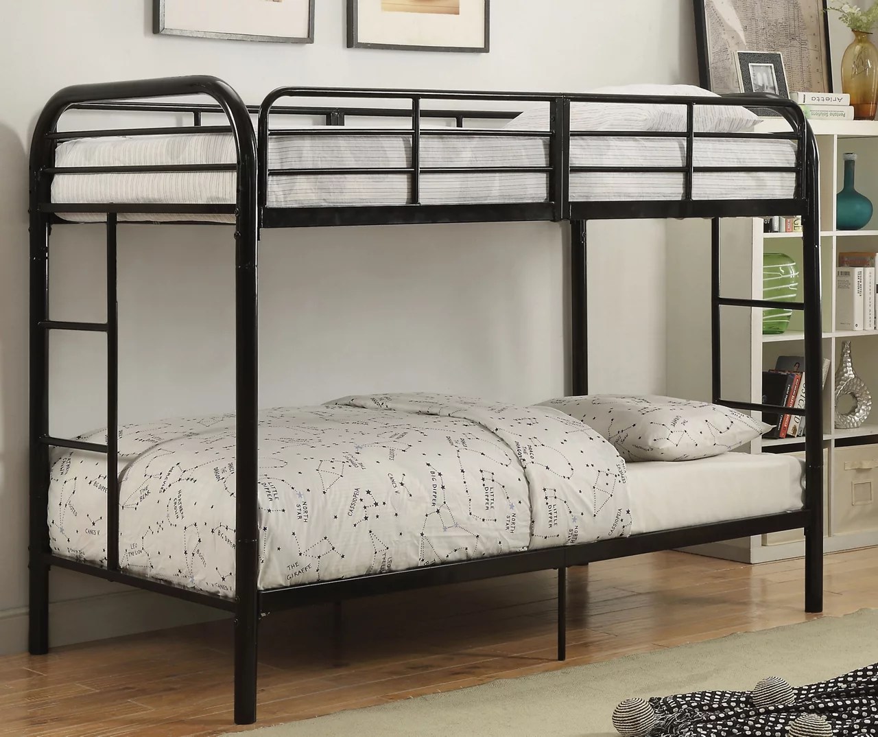 Acme Thomas Black Metal Twin Bunk Bed Big Lots