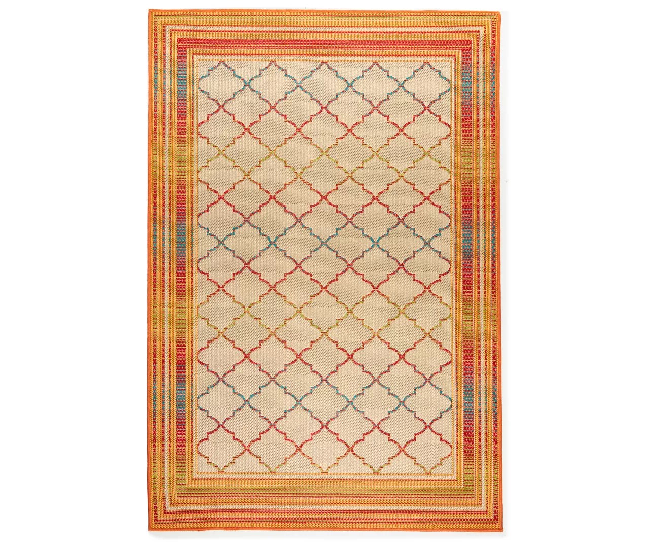 Wilson & Fisher Orange Trellis Indoor/Outdoor Rug Big Lots