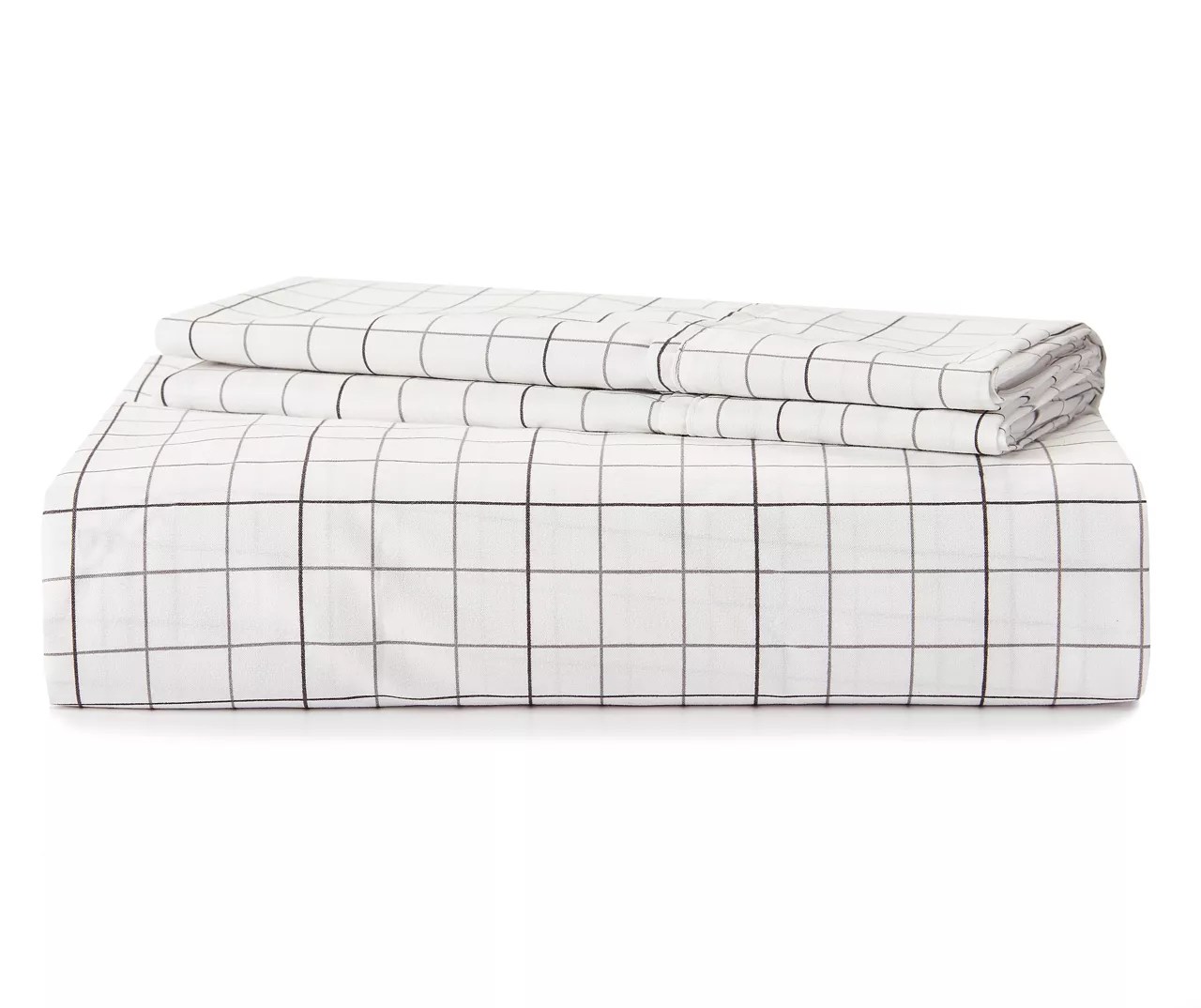 Serta White Plaid King 4Piece Sheet Set Big Lots