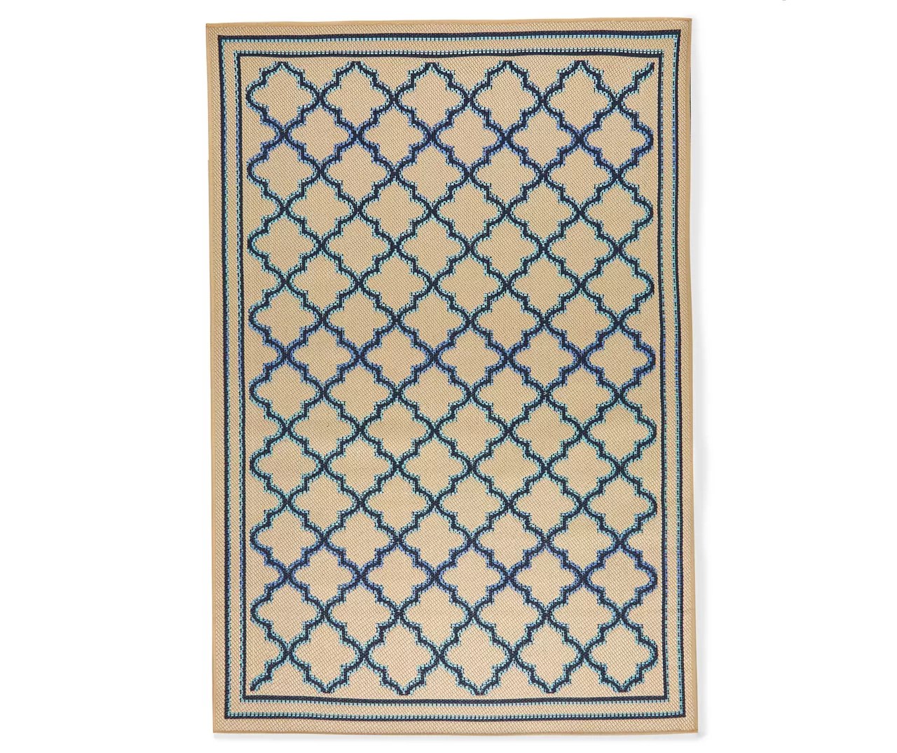 Wilson & Fisher Blue Trellis Woven Indoor/Outdoor Rug Big Lots