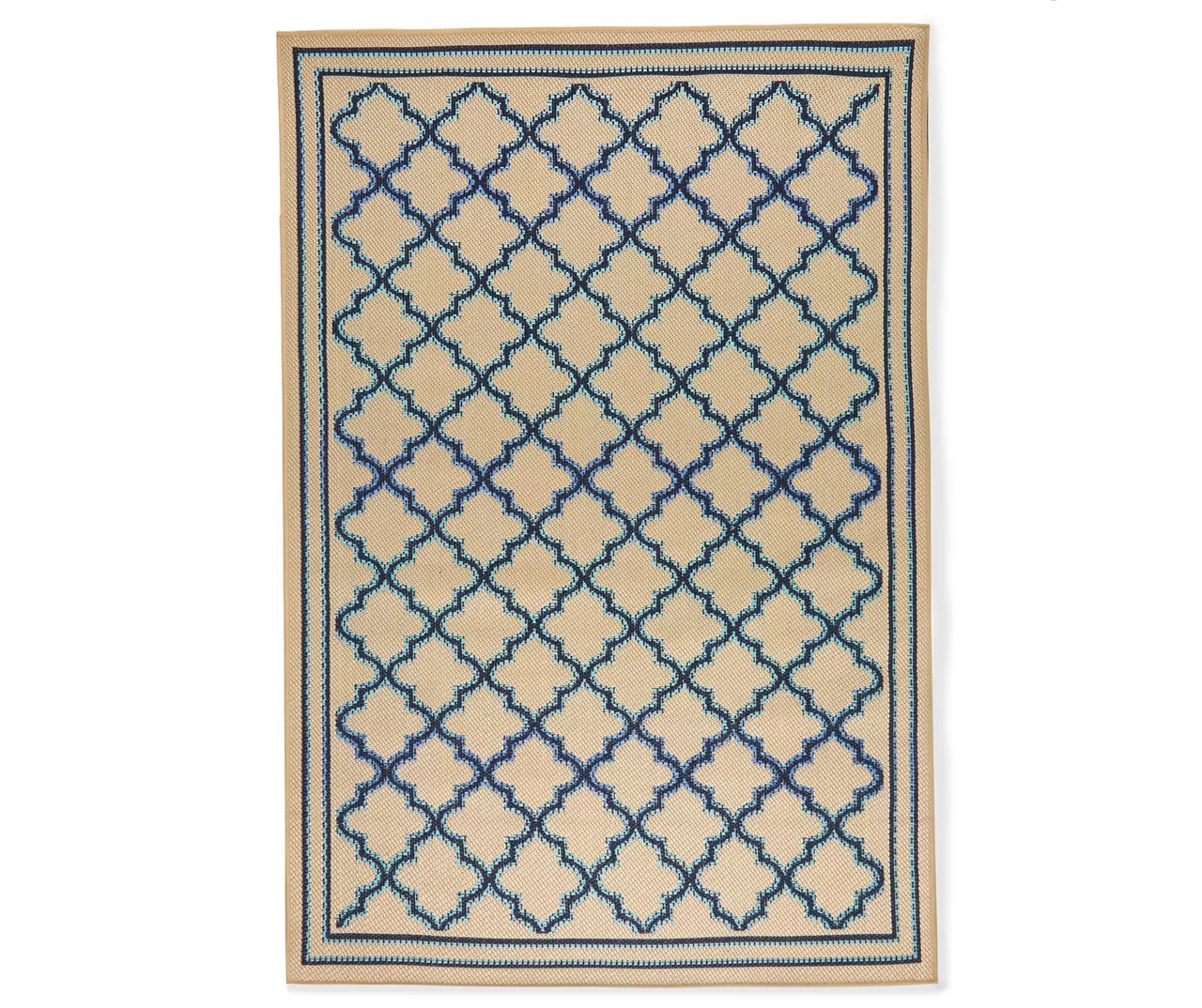 Wilson & Fisher Blue Trellis Woven Indoor/Outdoor Rug Big Lots