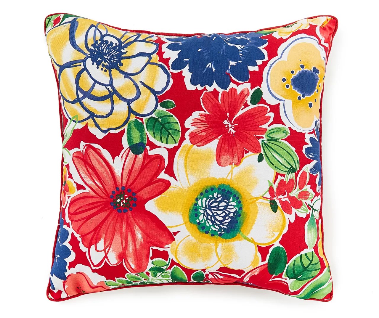 Tamani Red Floral Outdoor Throw Pillow Big Lots