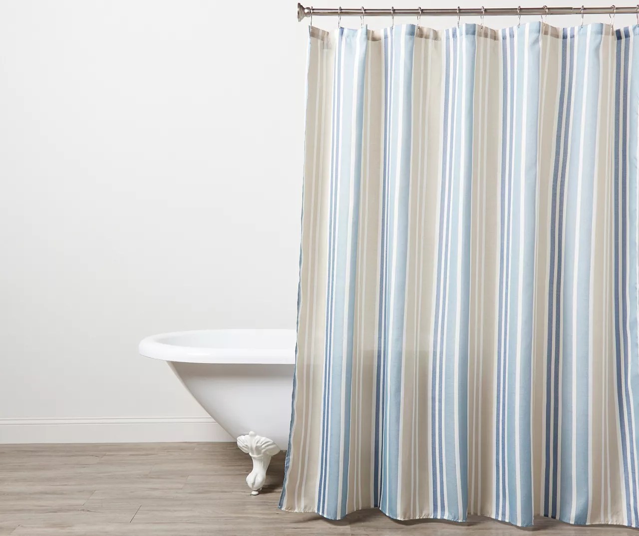 Broyhill Blue & Tan Stripe Shower Curtain Big Lots