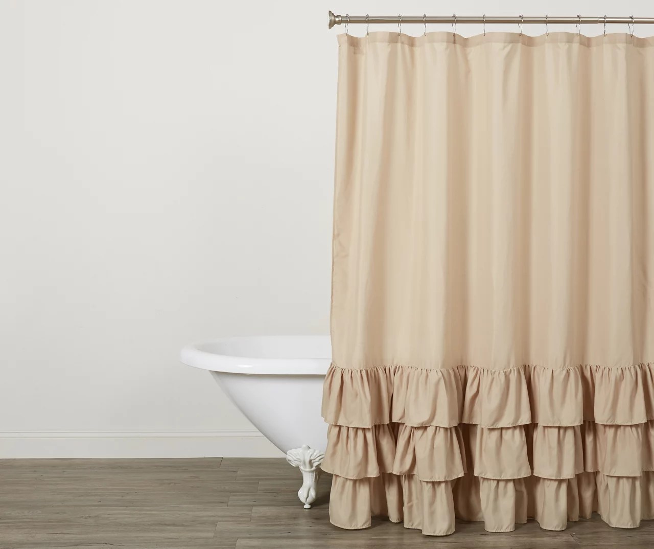 Broyhill Tan Ruffle Shower Curtain Big Lots