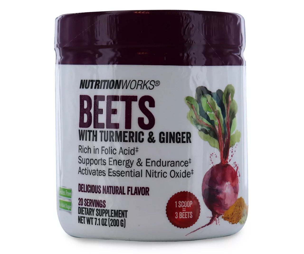 Nutrition Works Beets With Turmeric & Ginger Dietary Supplement Powder