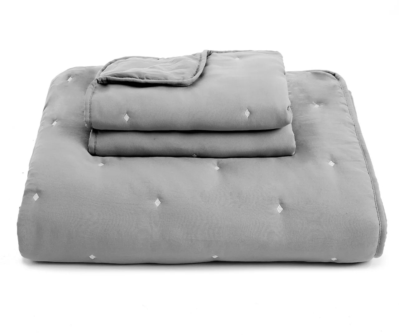 Broyhill Broyhill Gray Embroidered Sunwash 3Piece Quilt Set Big Lots