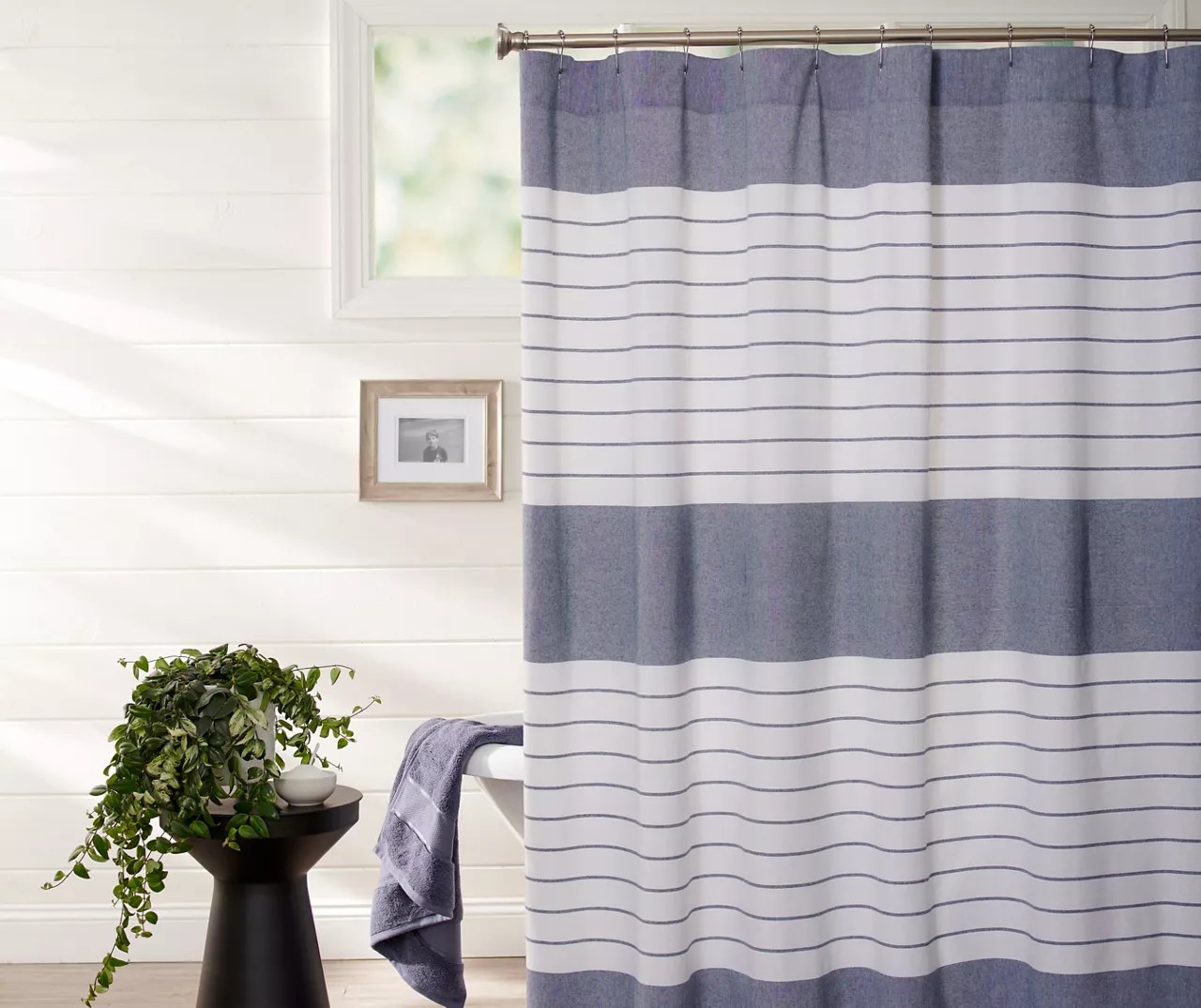 Broyhill Grisaille Woven Stripe Shower Curtain Big Lots