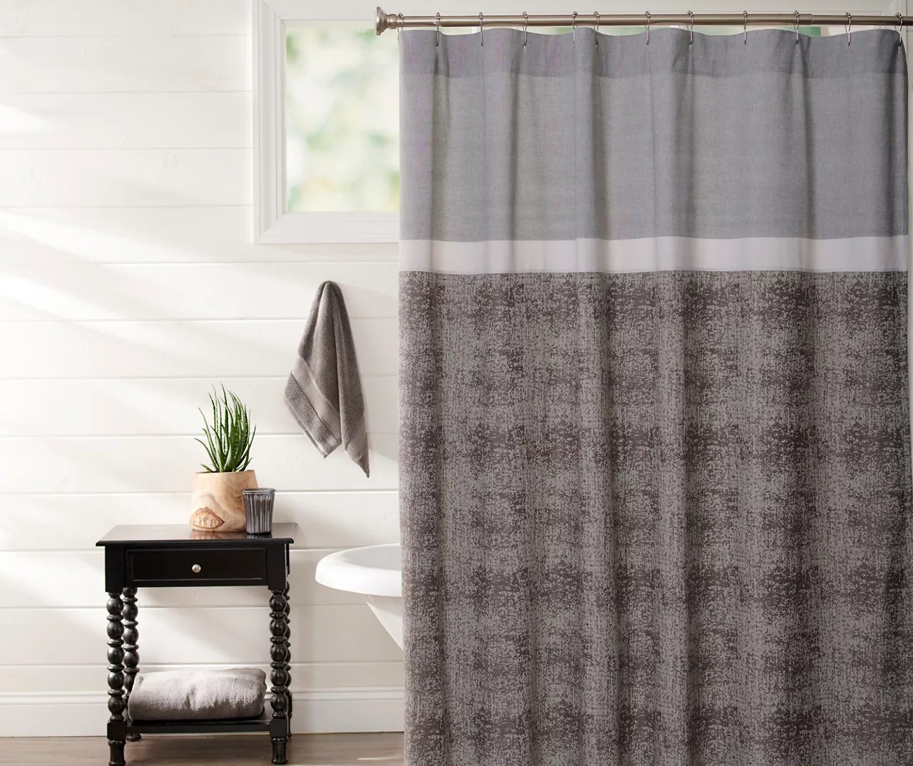 Broyhill Gray Jacquard Shower Curtain Big Lots