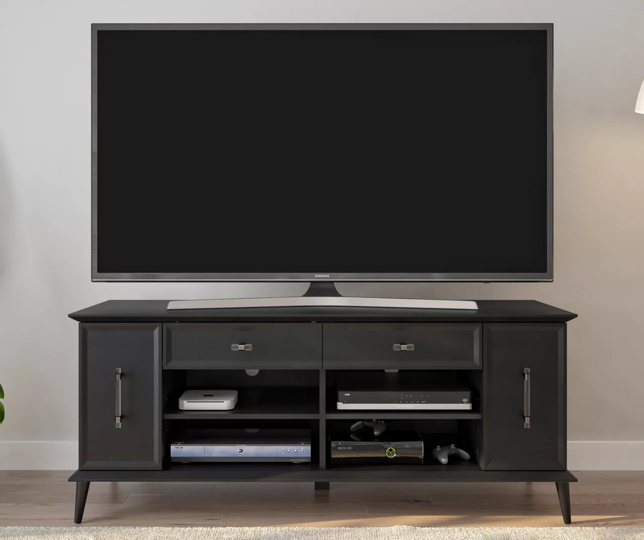 Ameriwood Evanston Black TV Stand Big Lots