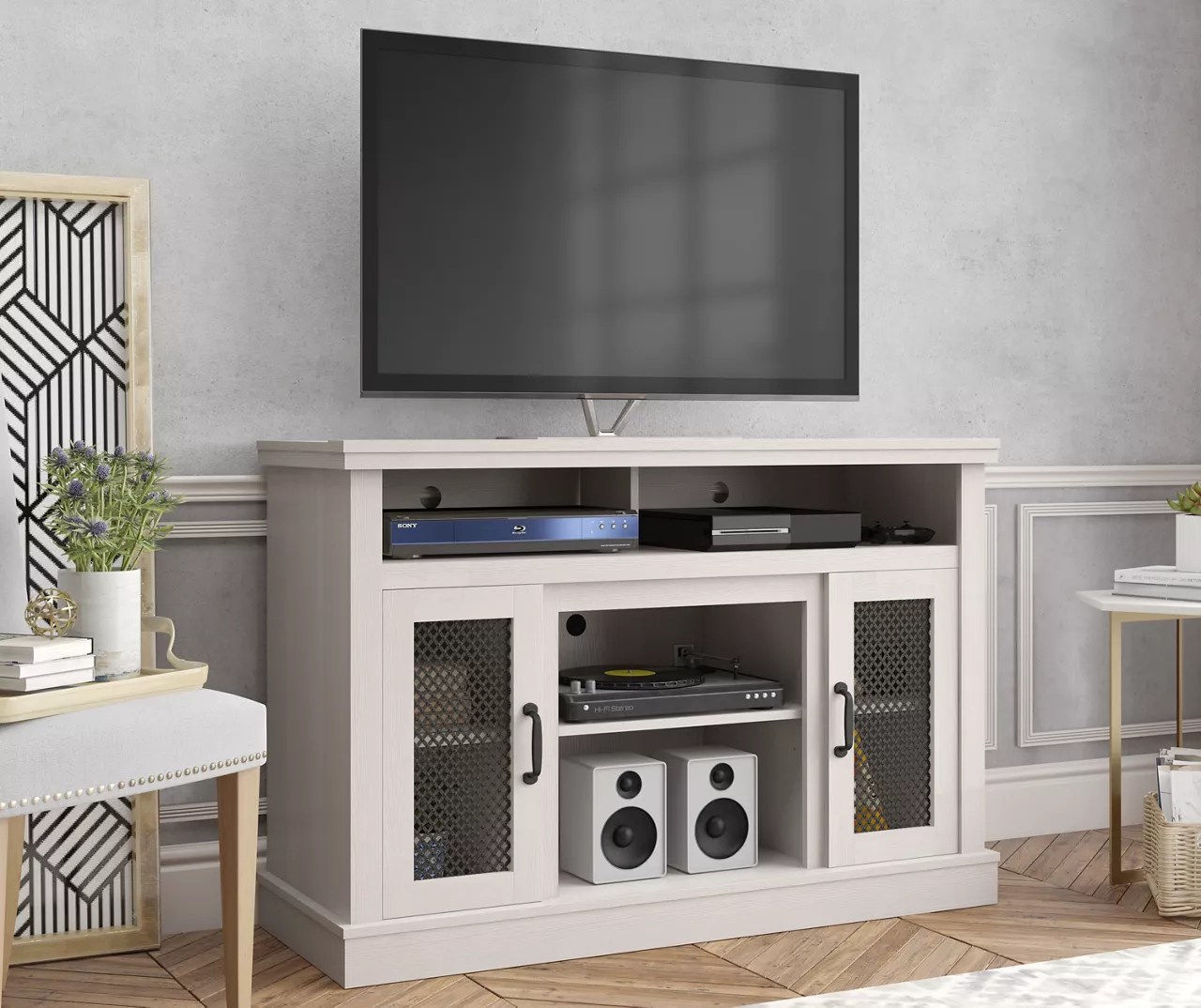 Ameriwood Garner Ivory Pine TV Stand Big Lots