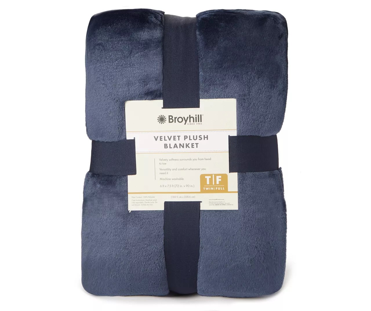 Broyhill Broyhill Navy Velvet Plush Blanket Big Lots