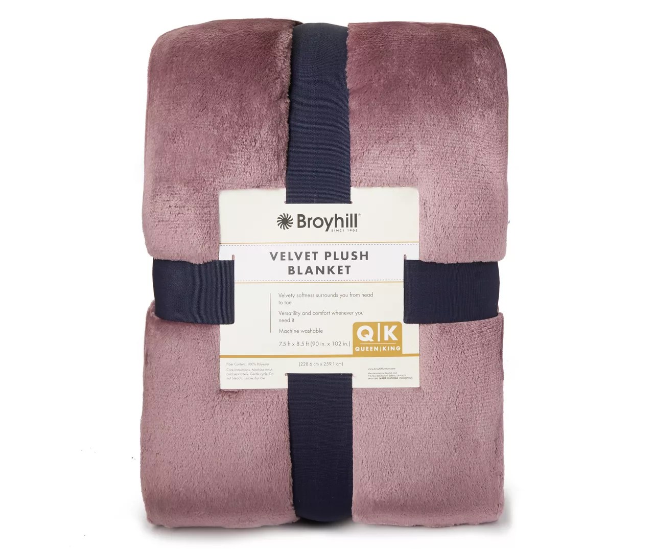 Broyhill Broyhill Purple Velvet Plush Blanket Big Lots
