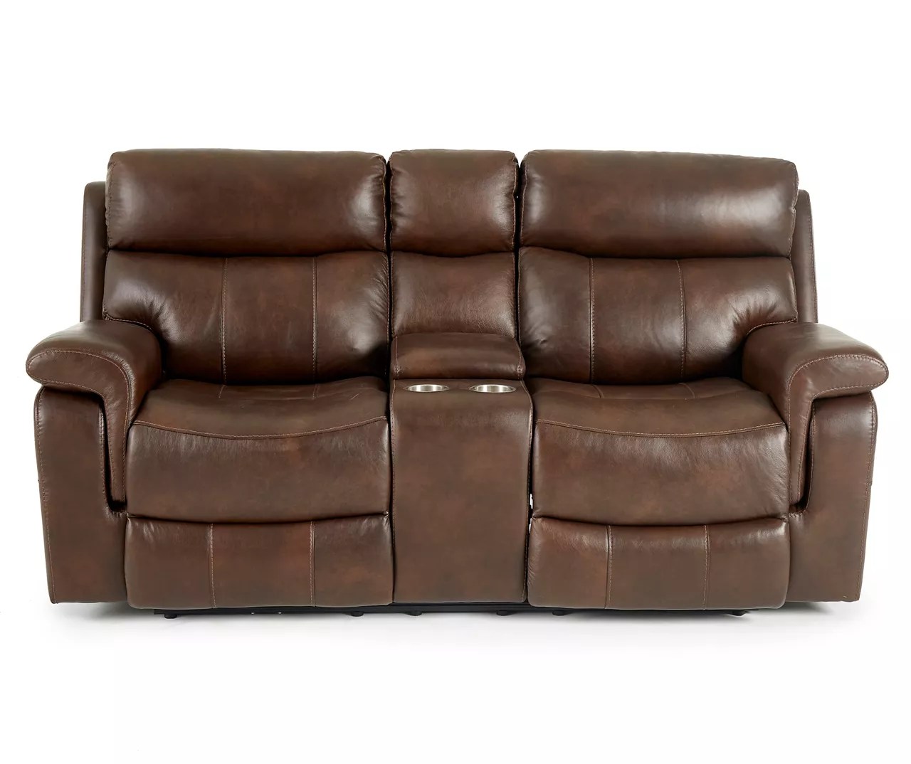 Broyhill Wellsley Leather Power Reclining Console Loveseat Big Lots