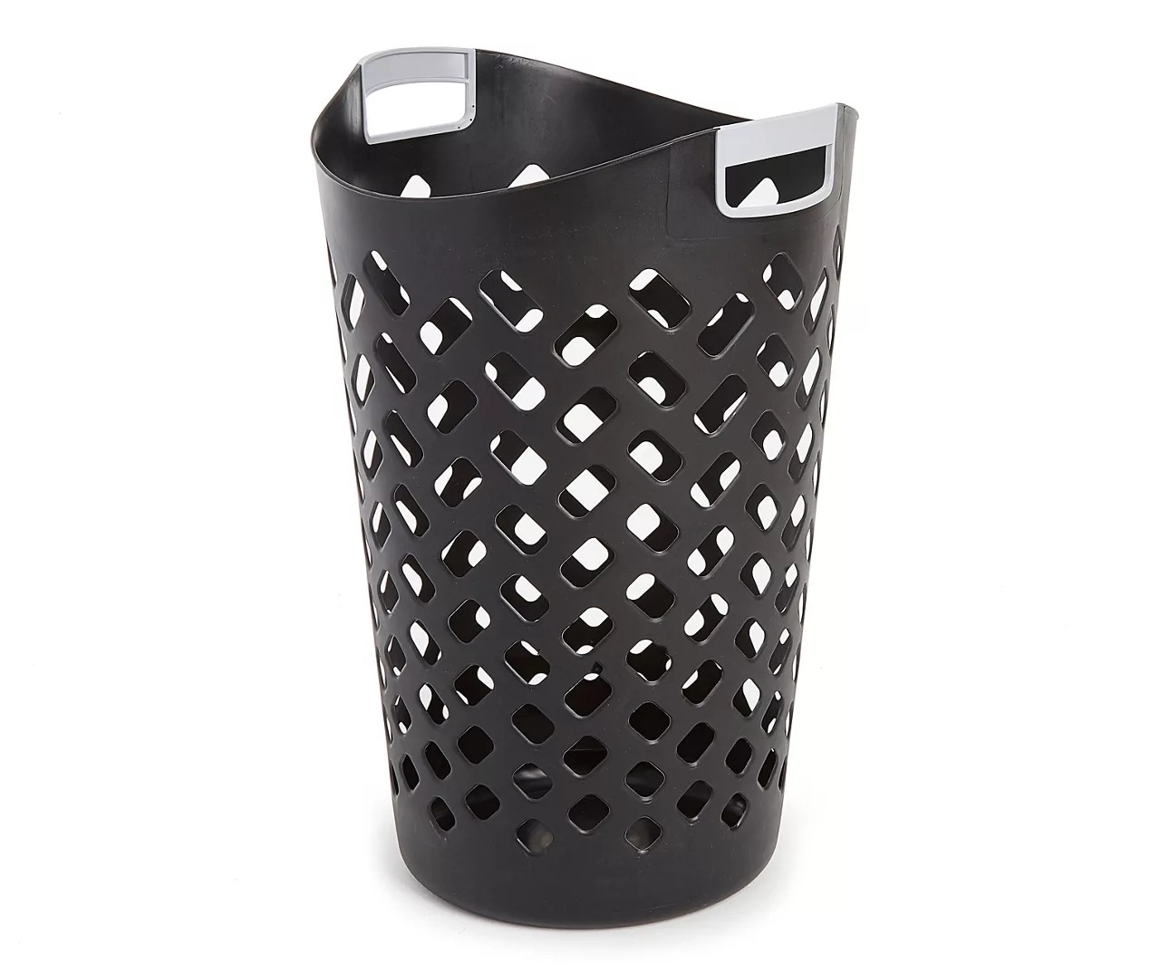 Black Tall Flex Hamper with Gray Handles Big Lots