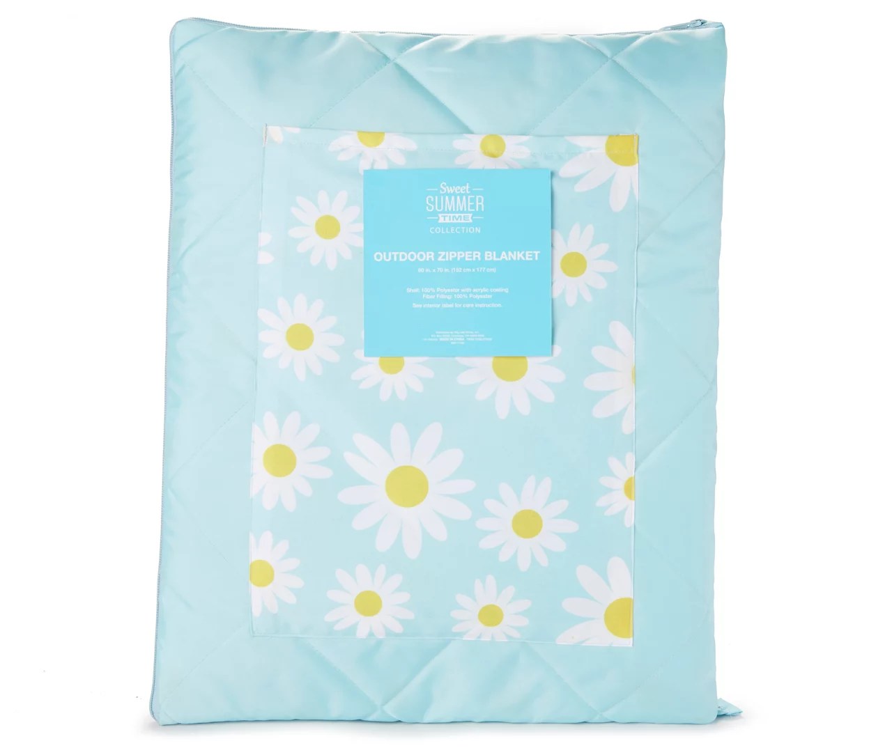 Blue Daisy Outdoor Zipper Blanket Big Lots