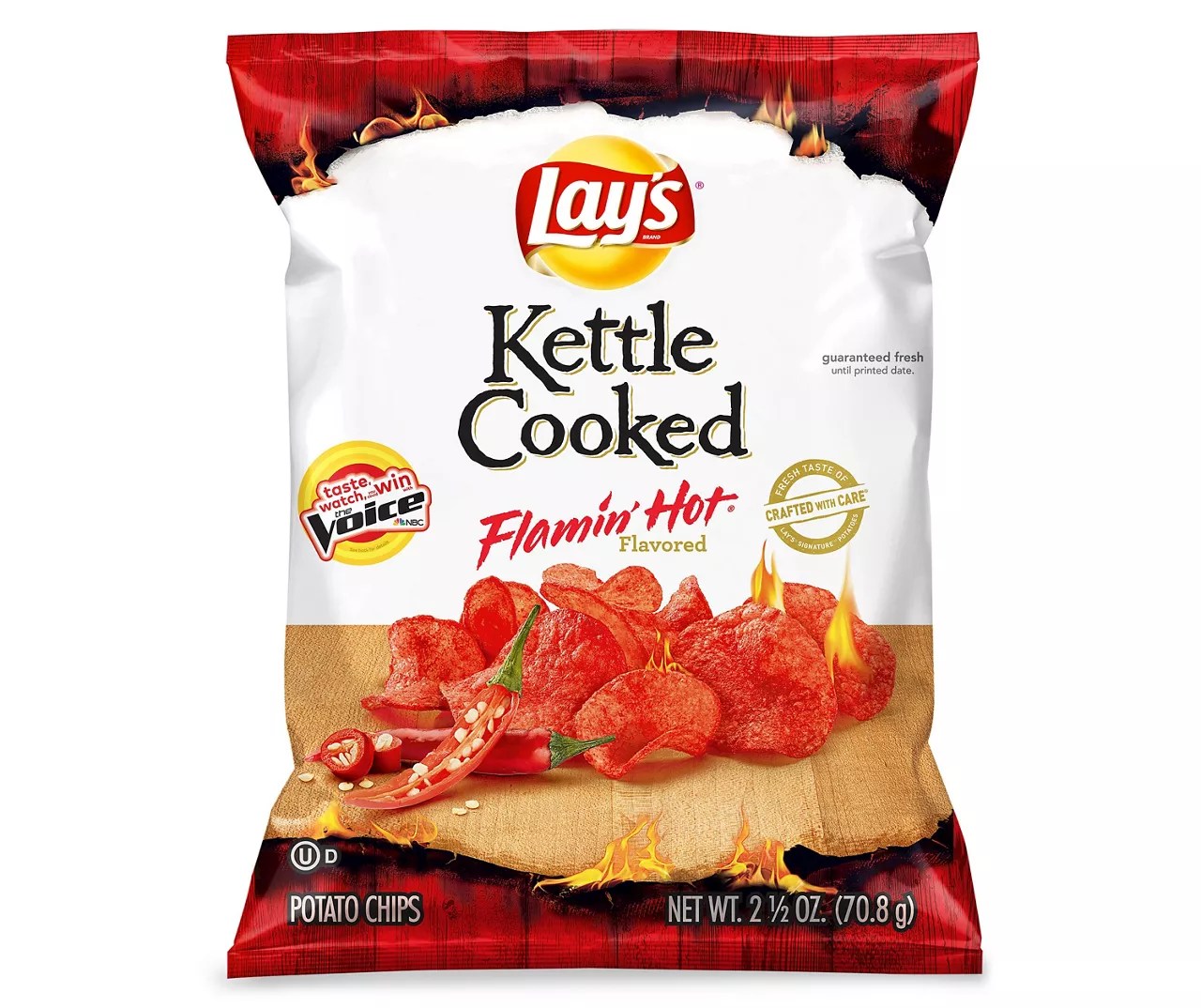Lay's Lay's Kettle Cooked Potato Chips Flamin' Hot Flavored 2 1/2 Oz