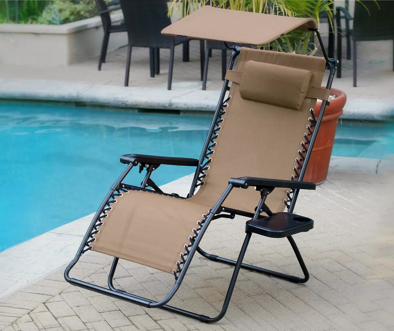 Gravity Folding Chair with Sunshade Big Lots